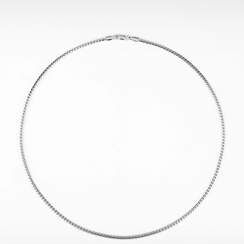 Minimalist Silver Plated Curb Chain