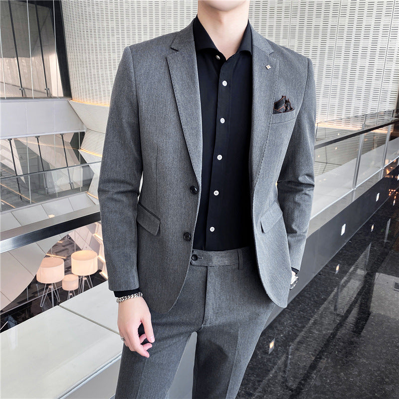 Modern Slim-Fit Three-Piece Suit