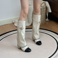 Chain Detail Knee-High Boots