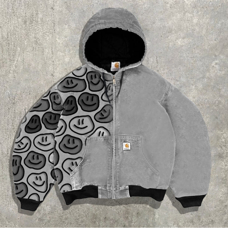 Men’s Hooded Utility Print Jacket