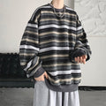 Retro Striped Oversized Pullover