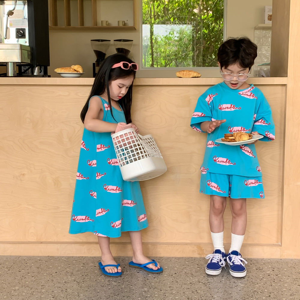 Kids' Graffiti T-Shirt and Skirt/Shorts Set