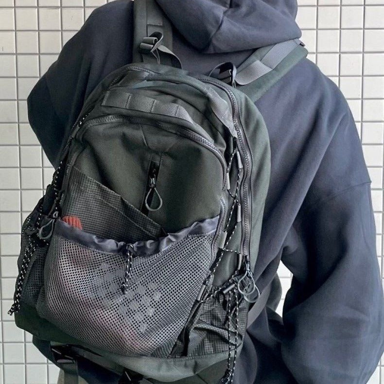 MRDONG South Korea Purchasing Men's and Women's Large Capacity Outdoor Hiking Bag Travel Mesh Drawstring Backpack Breathable