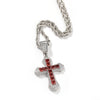 Silver Red Pendant+3mm24inch Stainless Steel Twist Chain