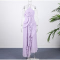 Pleated Halter Dress