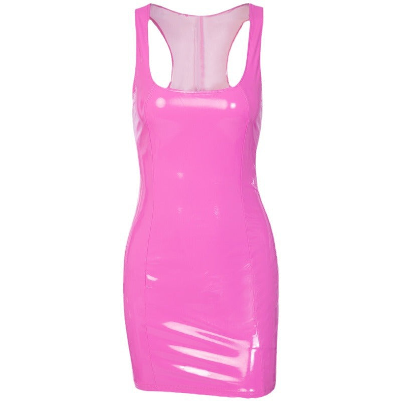 PU Slip Mini Dress