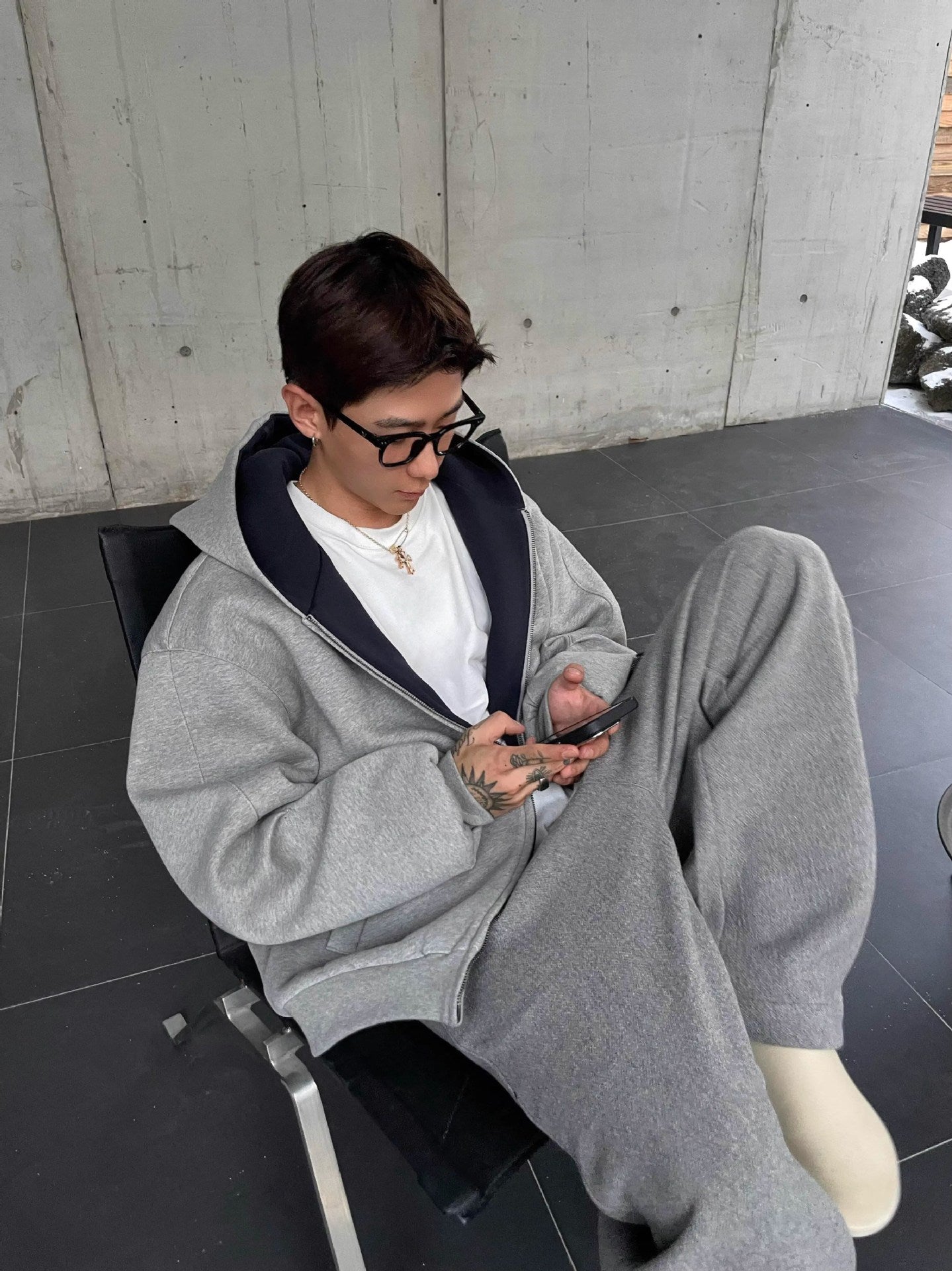 American Style Heavyweight Zip Hoodie & Sweatpants Set