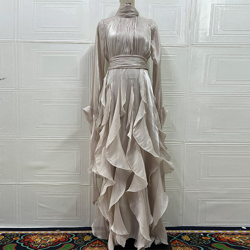 Ruffle Detail Fitted Dress
