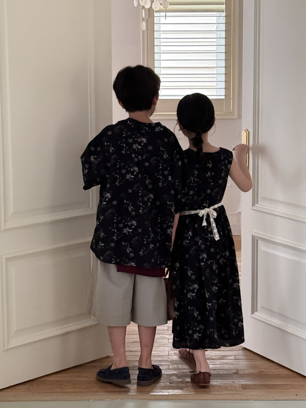 Kids' Printed Vest Dress and Short-Sleeve Shirt