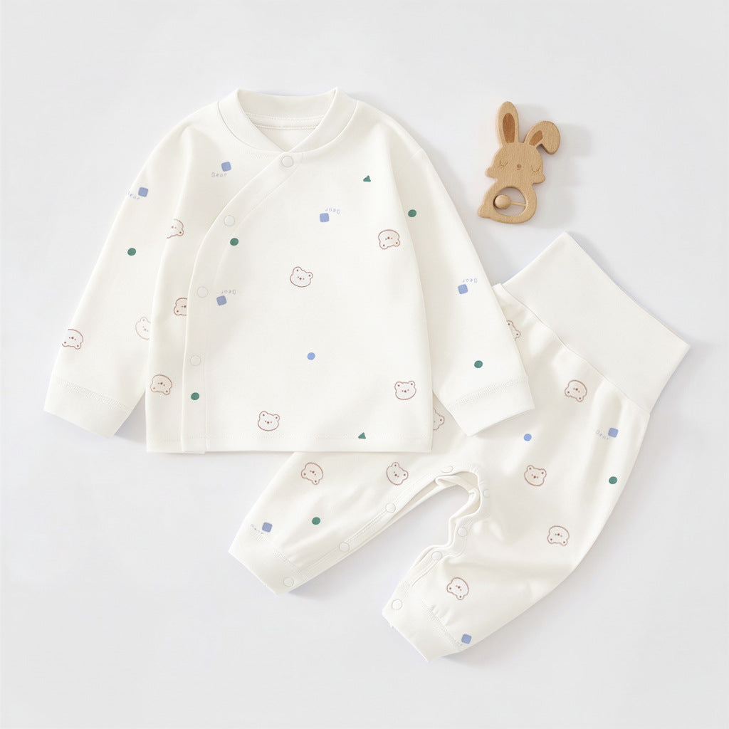 Cotton Baby High-Waist Thermal Set