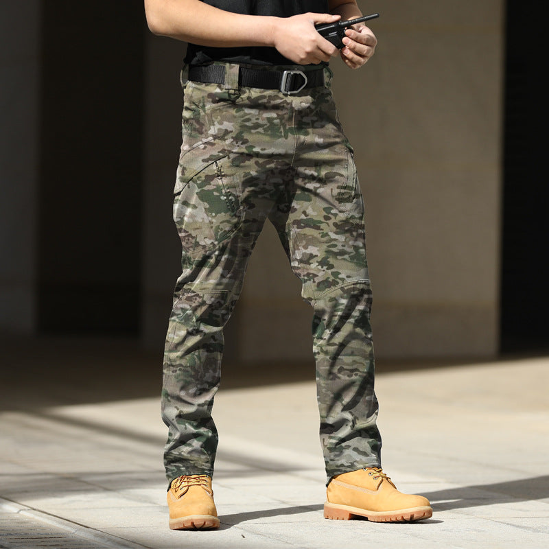 Cross-border outdoor archon tactical pants stretch fabric city special service pants military fan multi-pocket cargo pants composite fabric