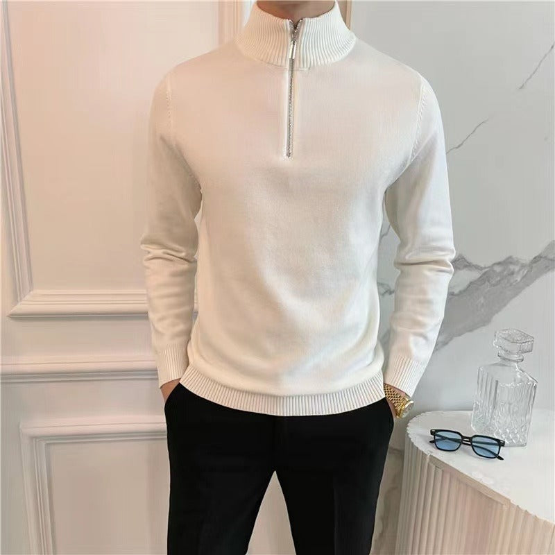 Zip Collar Knit Sweater