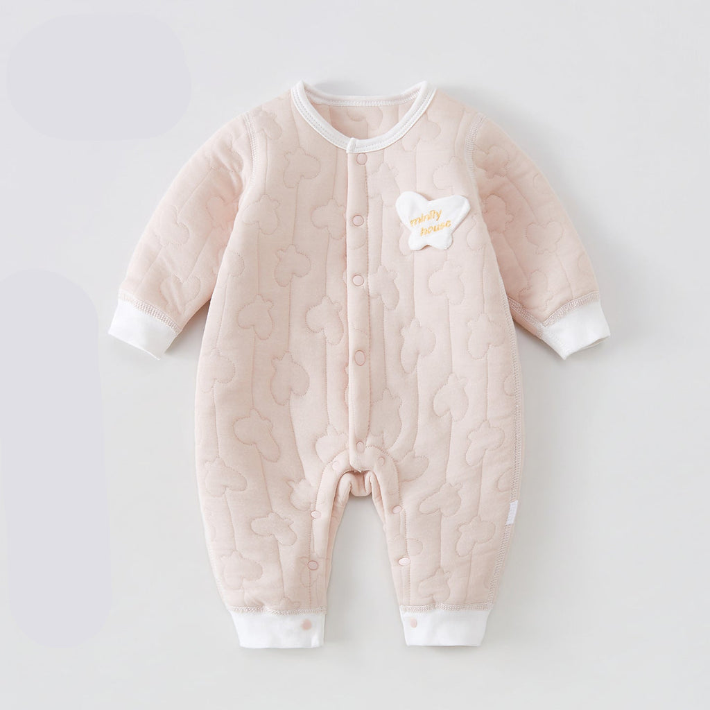 Three-Layer Padded Newborn Jumpsuit