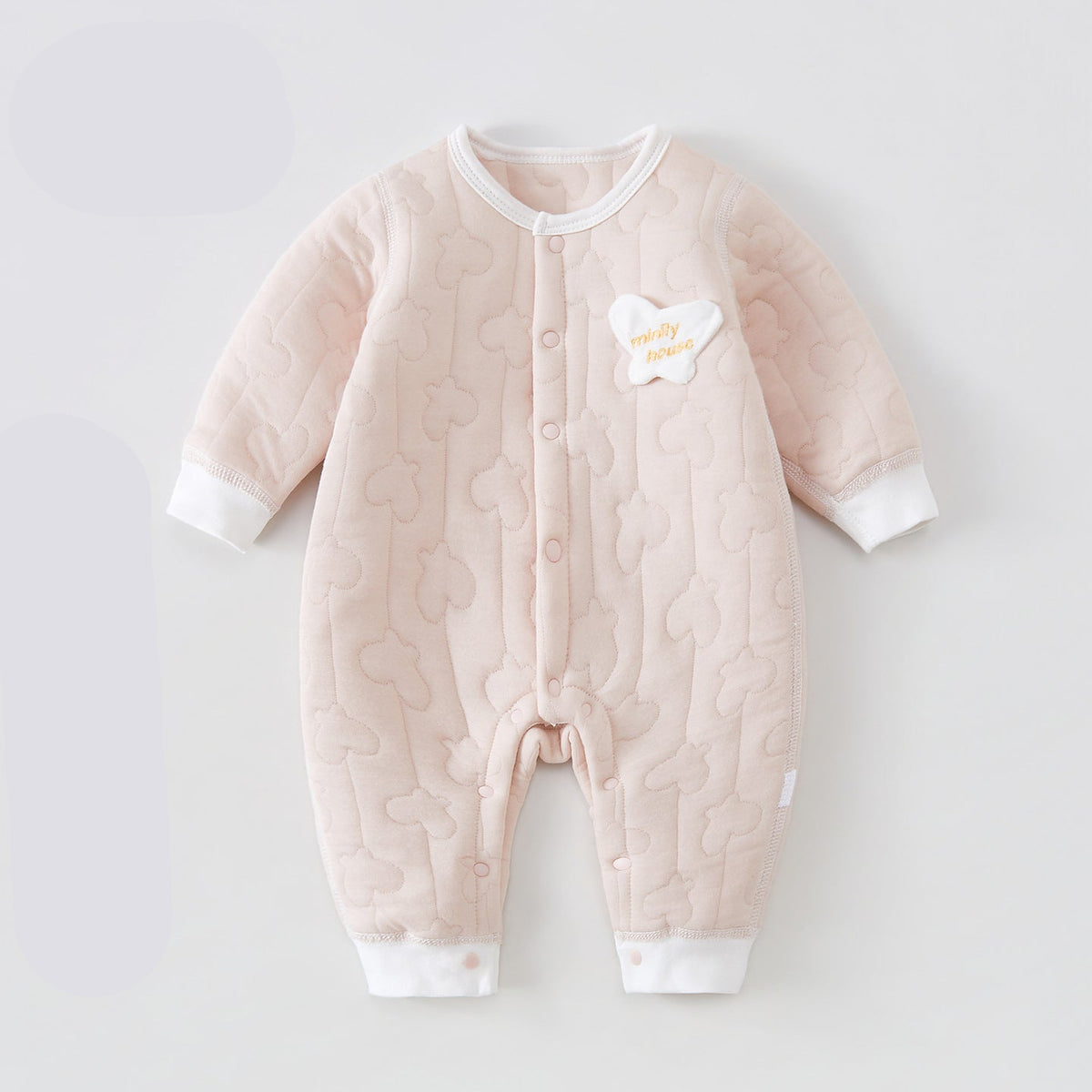 Three-Layer Padded Newborn Jumpsuit