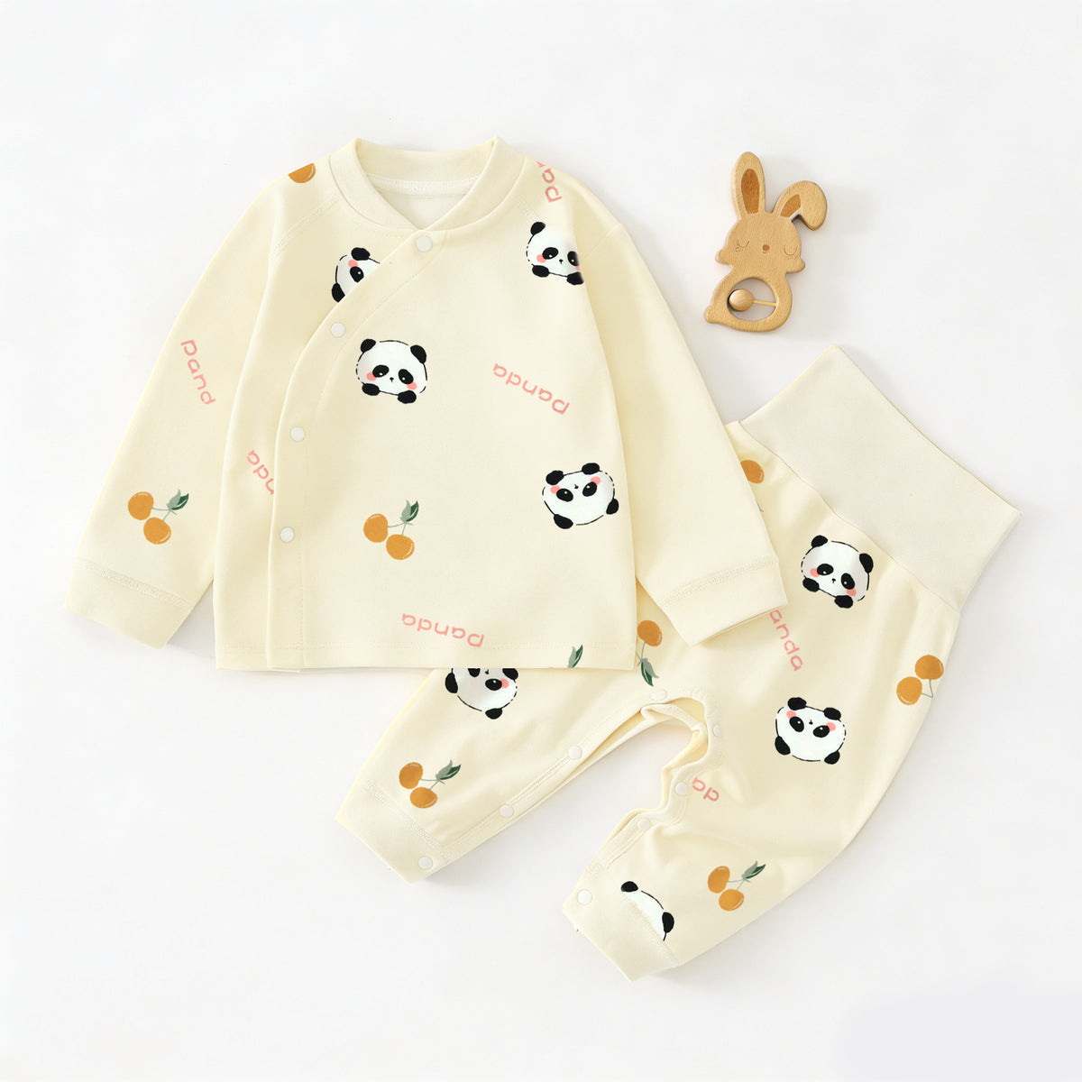Cotton Baby High-Waist Thermal Set