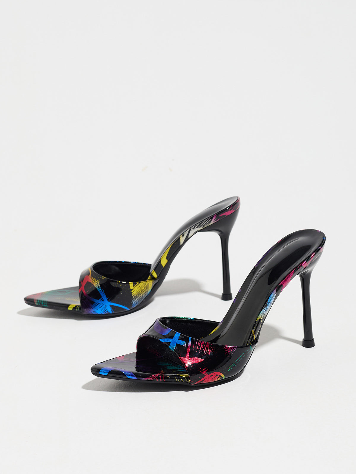 Pointed-Toe Stiletto Mule Sandals