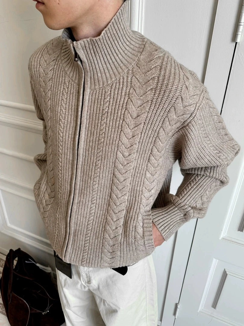 Heritage Cable Zip Cardigan