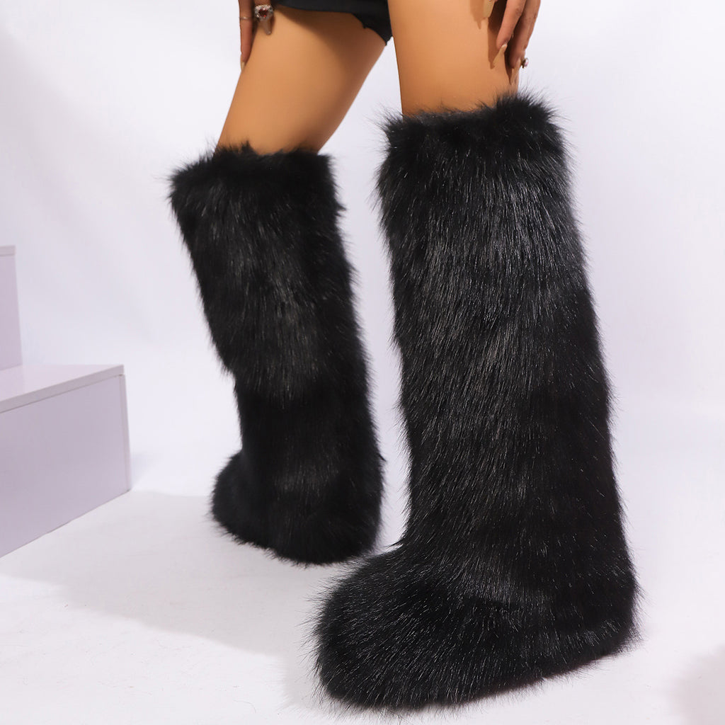 Plush High-Top Snow Boots