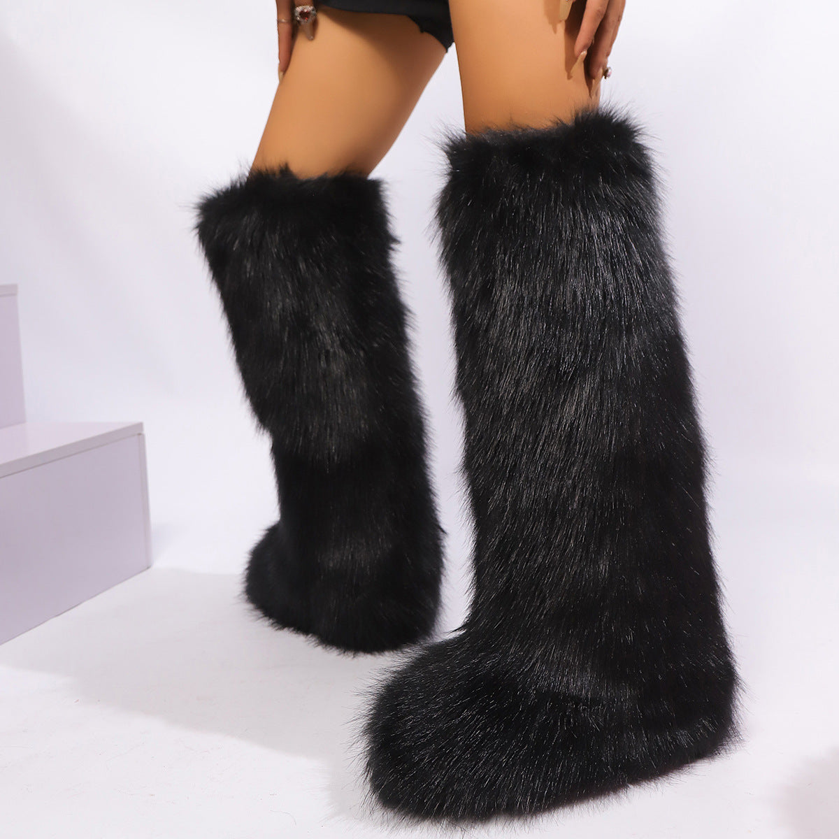 Plush High-Top Snow Boots
