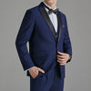 Blue lapel lapel [single suit]