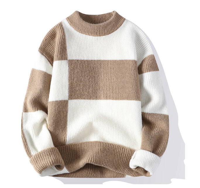 Monochrome Block Knit Sweater