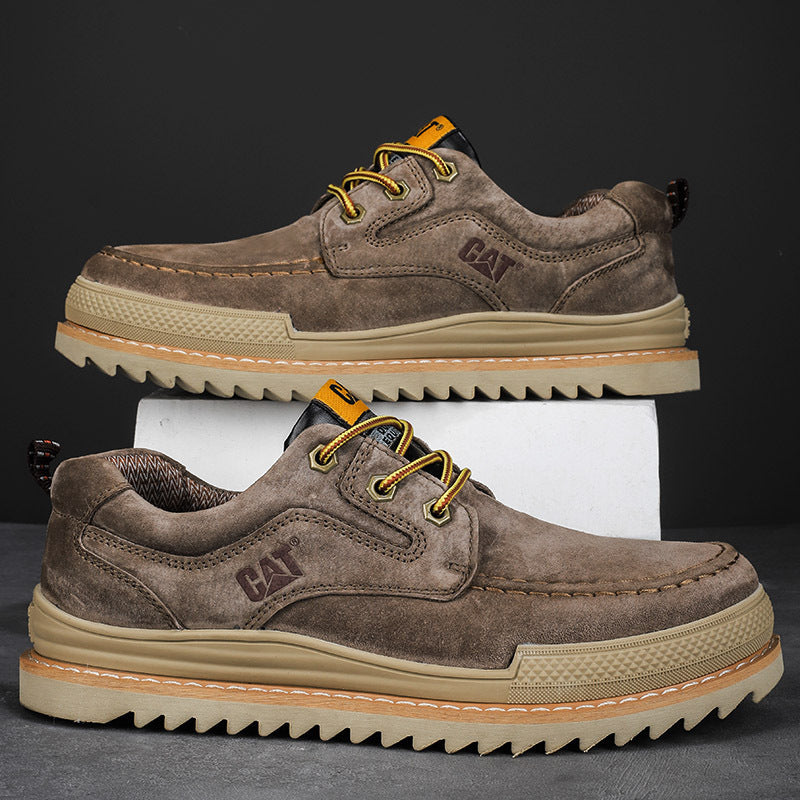 CAT Low-Top Casual Leather Shoes