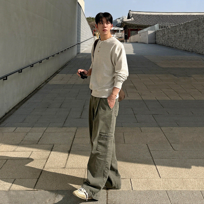 Washed Loose-Fit Jeans