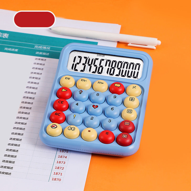 Playful Mechanical Button Calculator