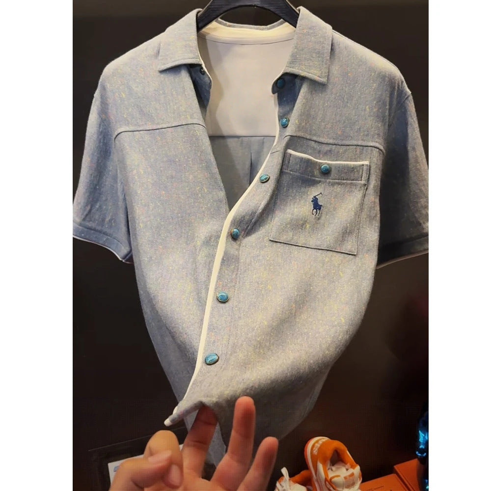Textured Stitch Polo Shirt