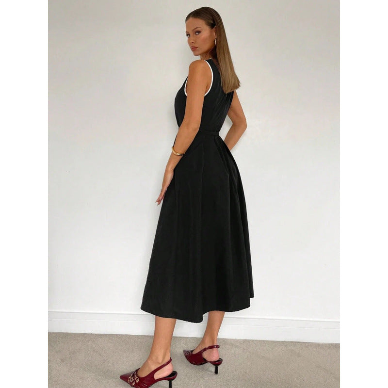 Elegant Vintage U Neck A Line Dress