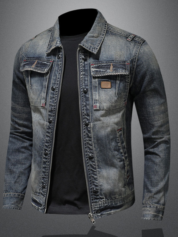 Men's Vintage Style Denim Trucker Jacket