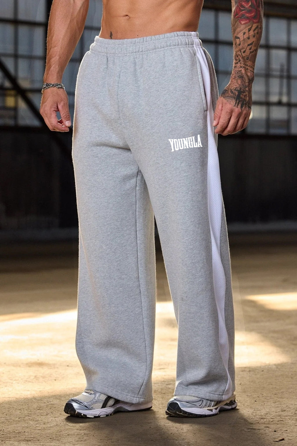 YOUNGLA Men's Relaxed Fit Athletic Pants