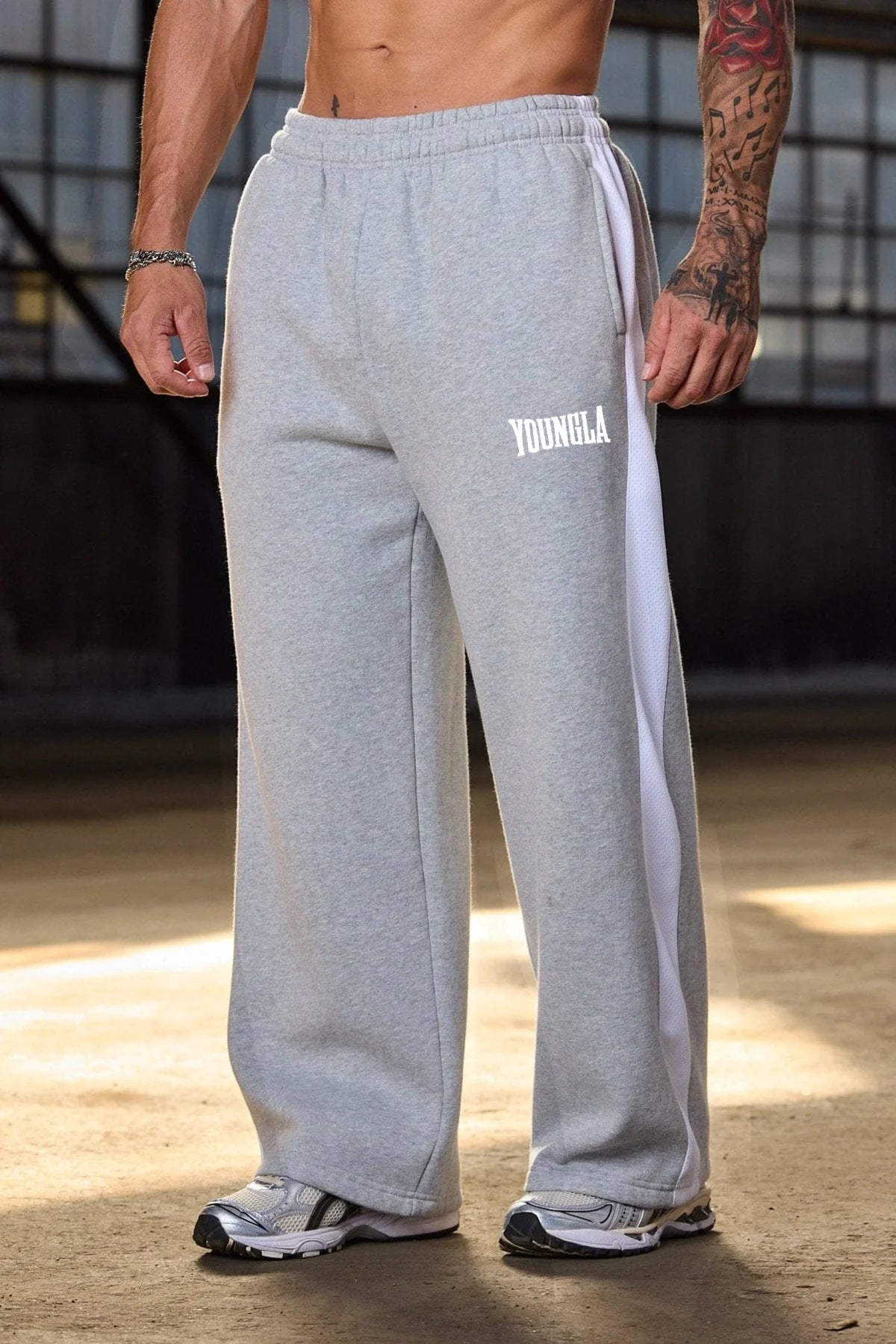 YOUNGLA Men's Relaxed Fit Athletic Pants