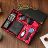 7-piece set of black: belt + wallet + watch + keychain + pen + sunglasses + exquisite gift box