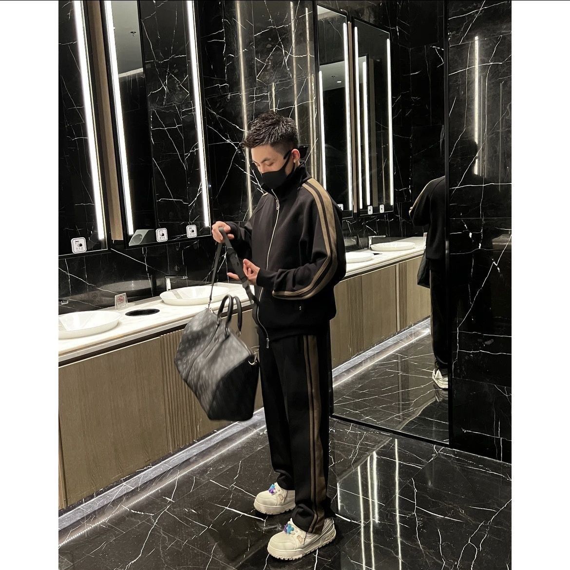 Men's Zip-Up Tracksuit Set