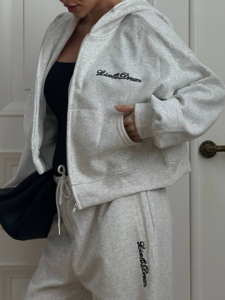 Zip Hoodie Sweatpants Set