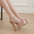 Glossy Platform Heel Slides