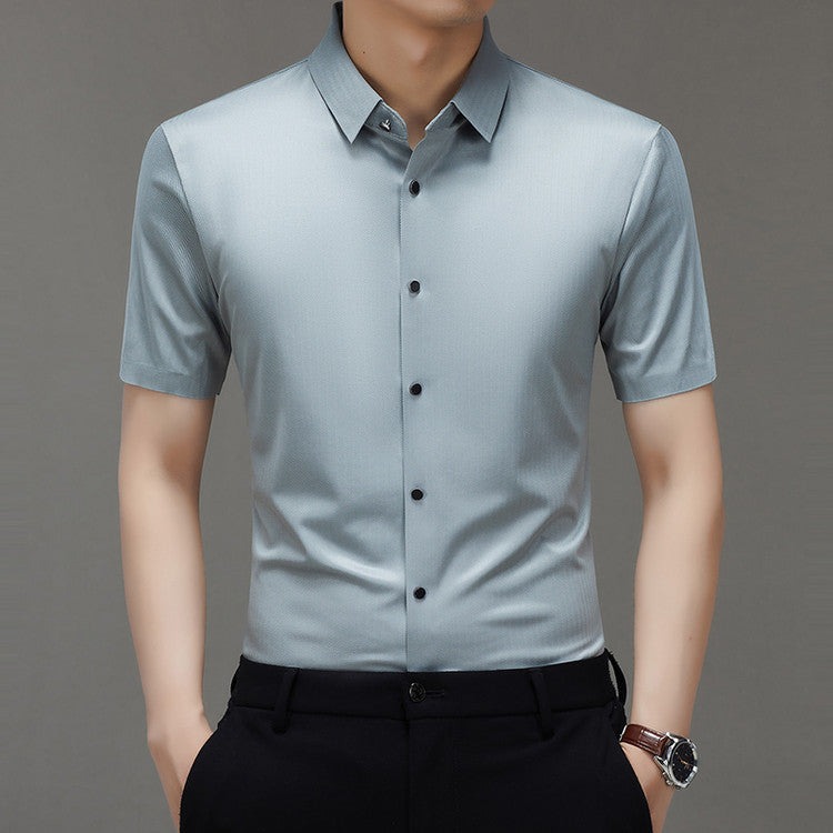 Mulberry Silk Herringbone Shirt