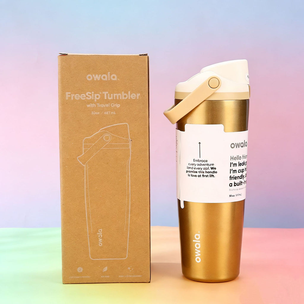 30oz Printed Insulated Water Bottle with Straw