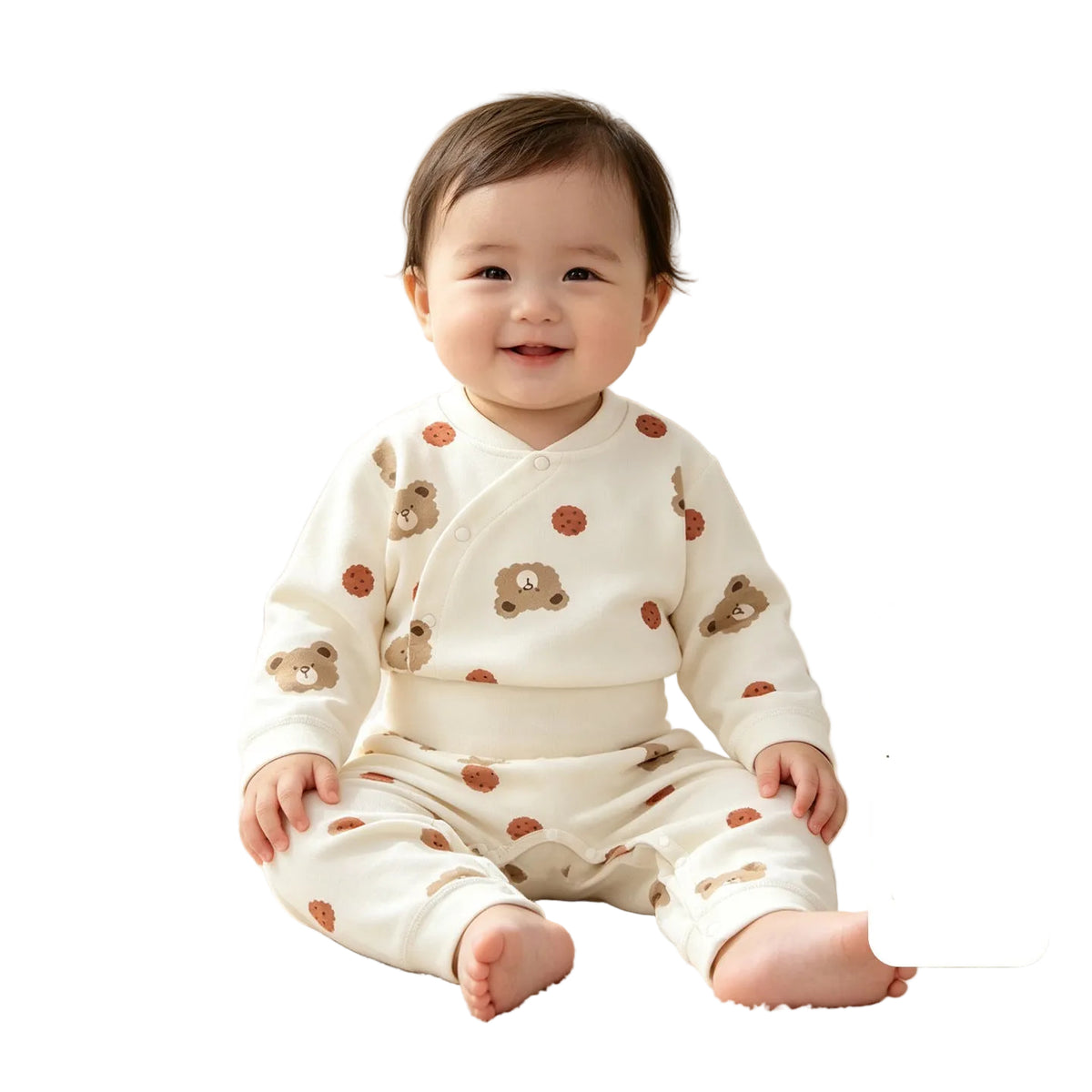 Cotton Kids' Long-Sleeve Pants Set