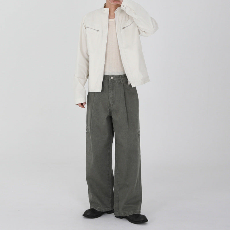 Washed Loose-Fit Jeans