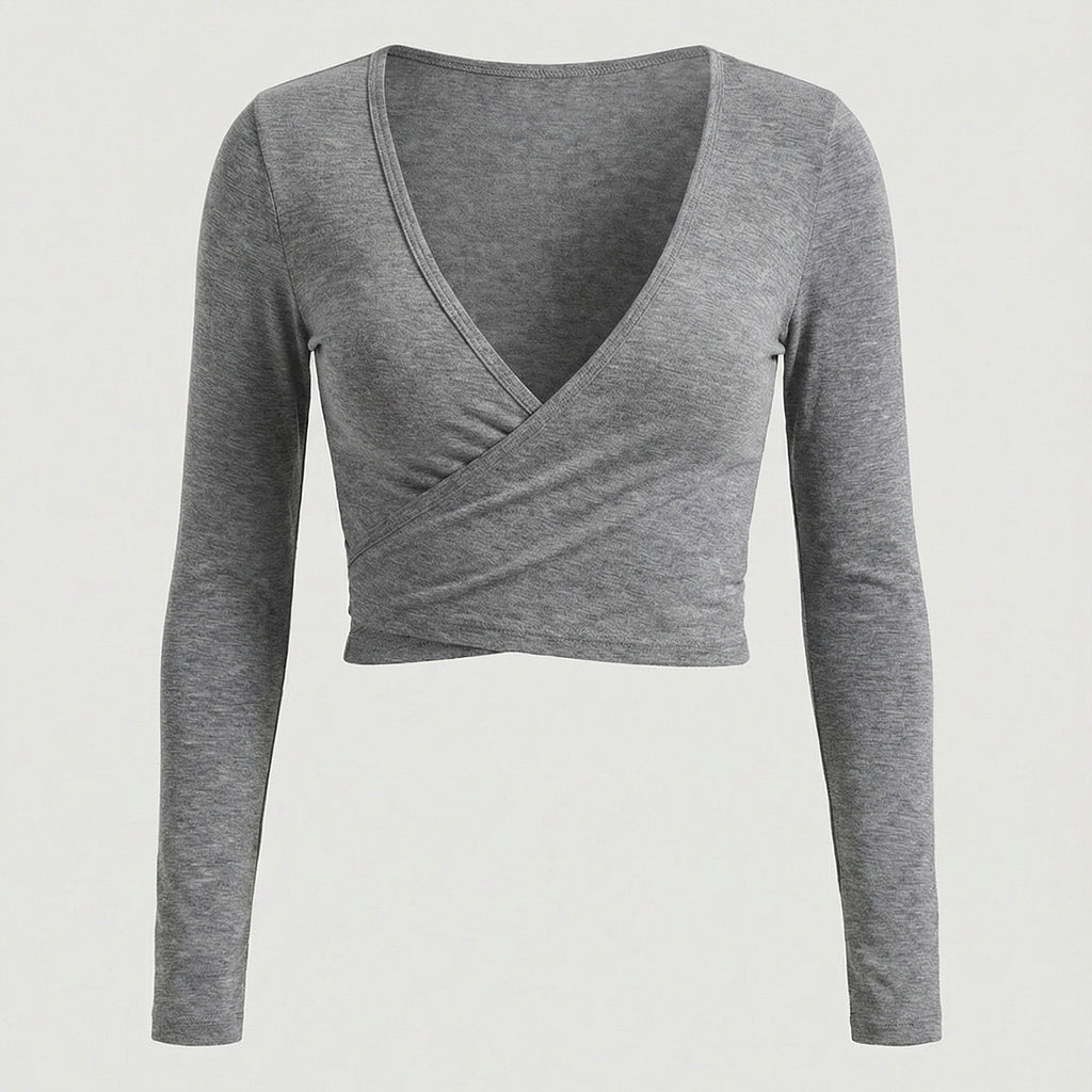 Lace-Up Long-Sleeve Yoga Top
