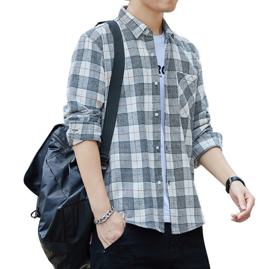 Men's Long-Sleeve Plaid Shirt