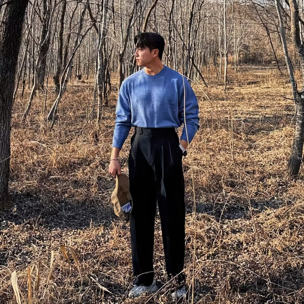 Men's Wide-Leg Drape Trousers