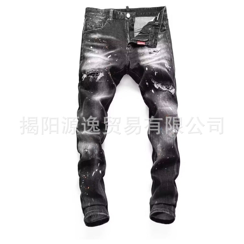 AMIRI Distressed Embroidered Jeans