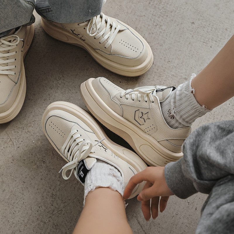 Star Embossed Retro Sneakers