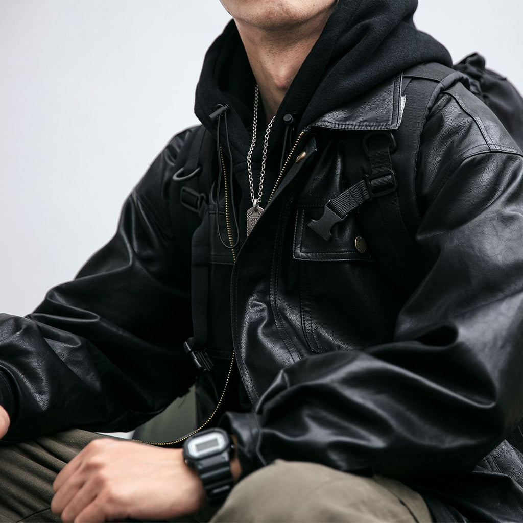Vintage Oversized Flight Leather Jacket