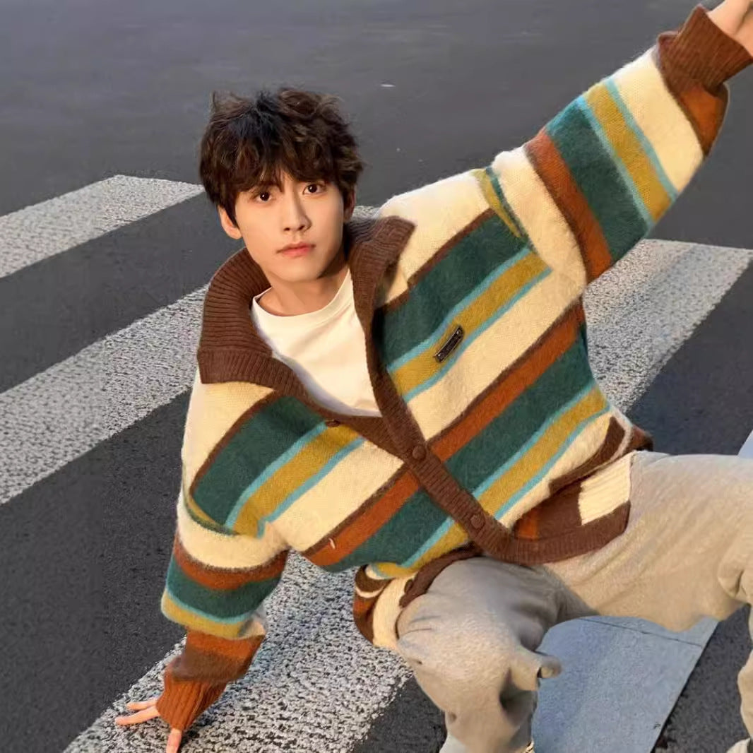 Striped Knit Cardigan