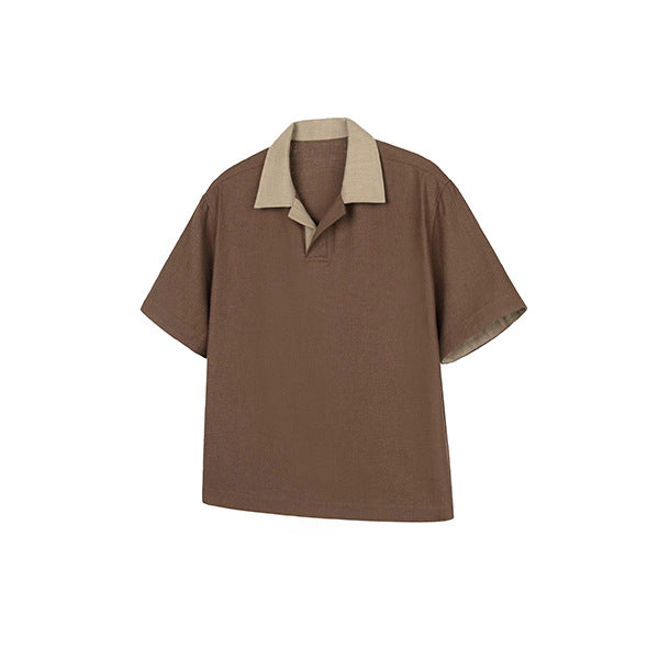 Linen-Blend Polo Shirt