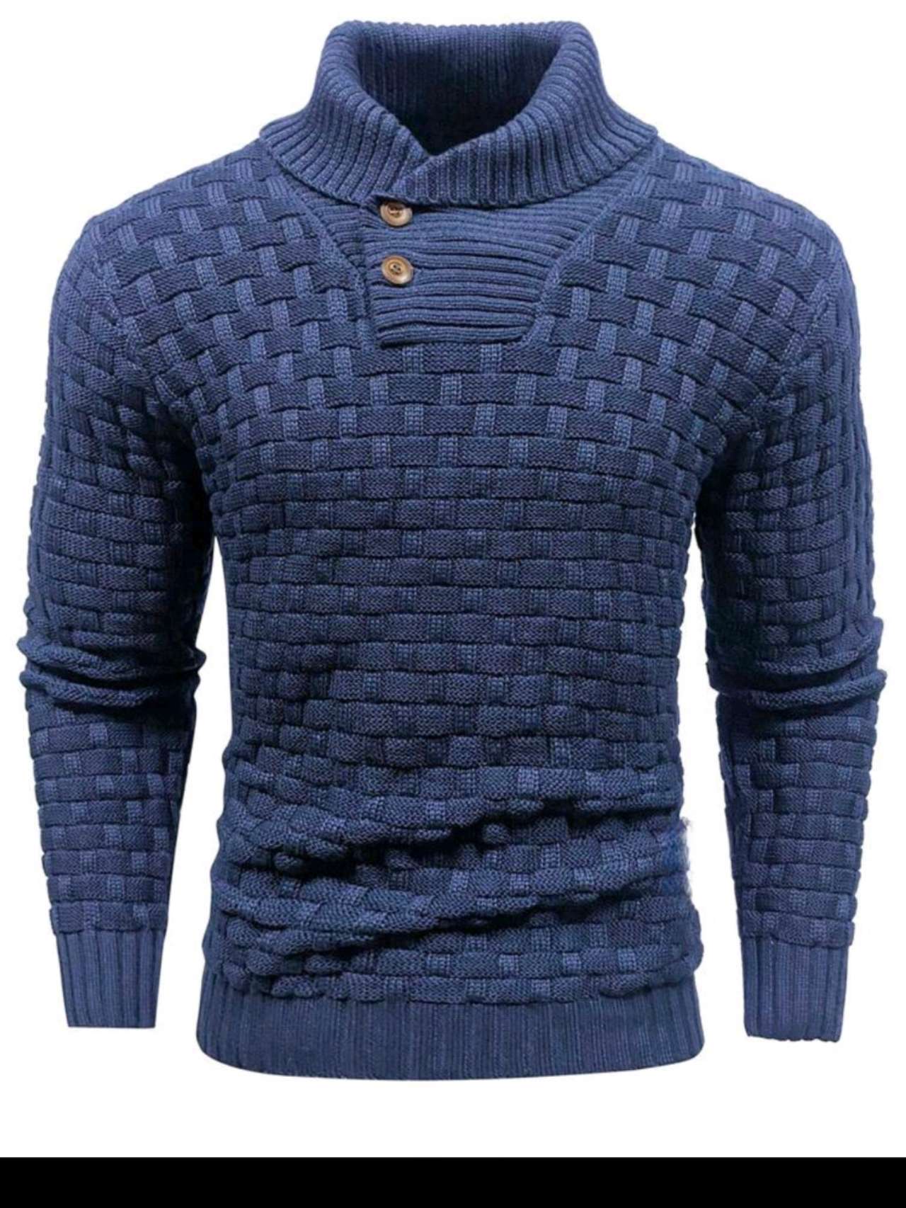 Textured Shawl Collar Pullover